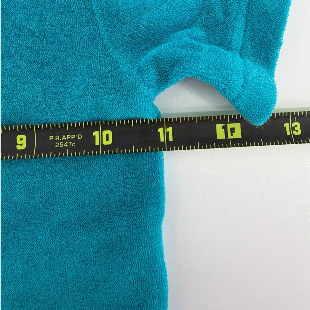 Vilebrequin Barth Boys Lagoon Blue Terry Toweling Sea Turtle T-Shirt Flaw 2T